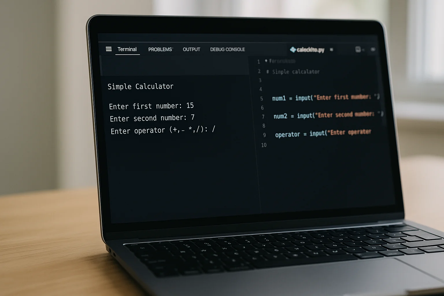 Premier mini-projet Python : une calculatrice en console
