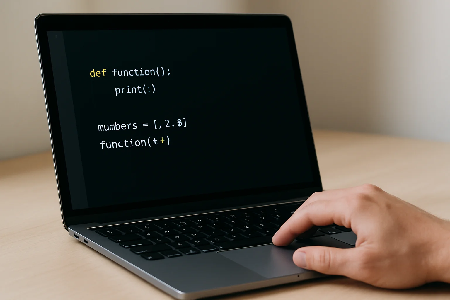 Gros plan sur un ordinateur portable montrant un appel de fonction Python avec déballage d’une liste à l’aide d’une étoile.