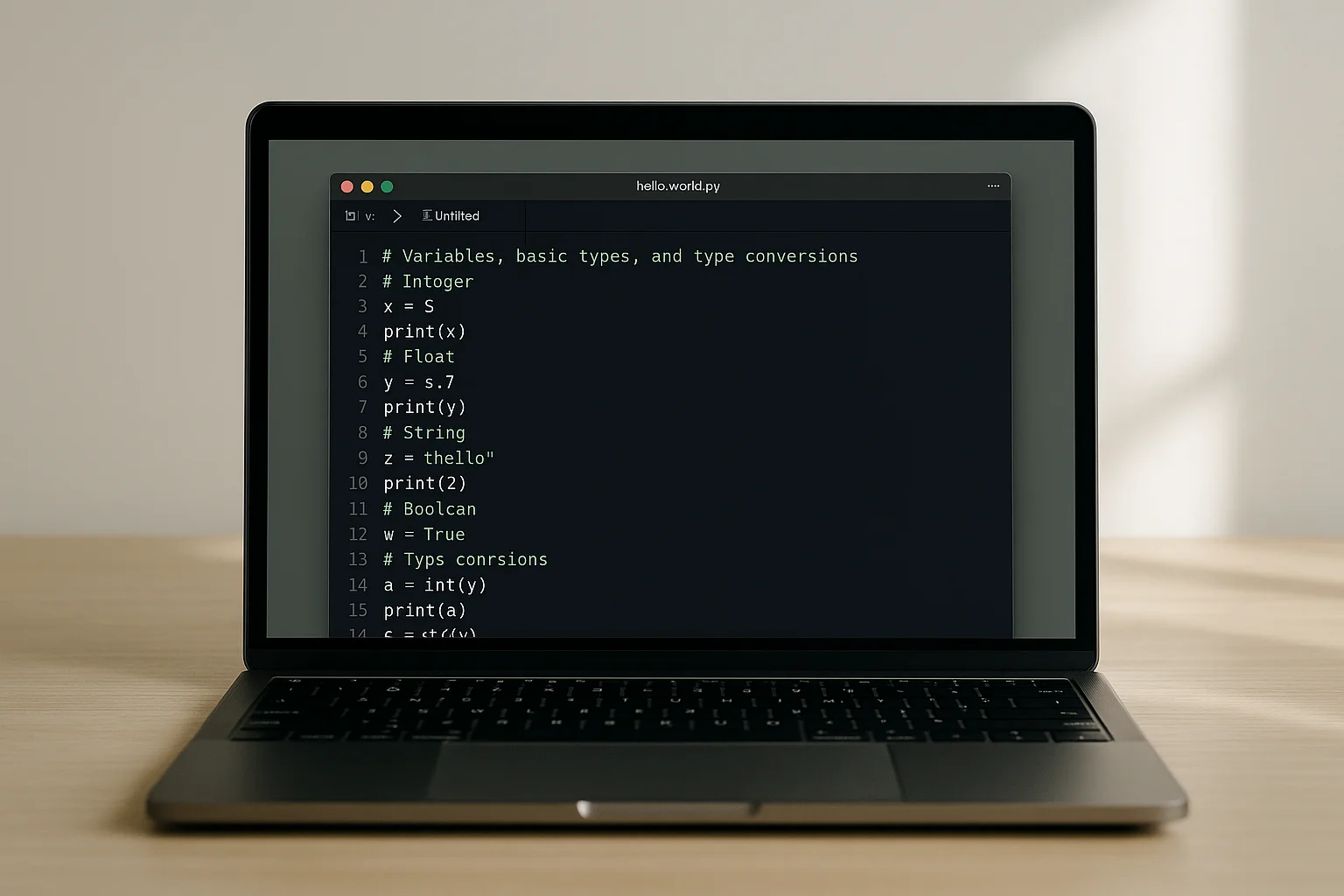 Python débutant : variables, types et conversions